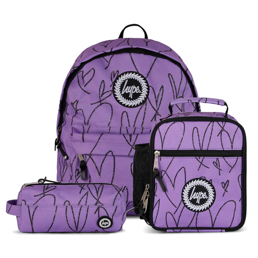 Purple  Backpack SET